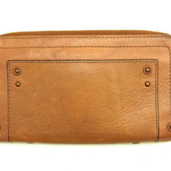 Chloe Wallet Purse Long Wallet Brown Gold Woman Authentic Used Y3560 - Picture 6 of 6